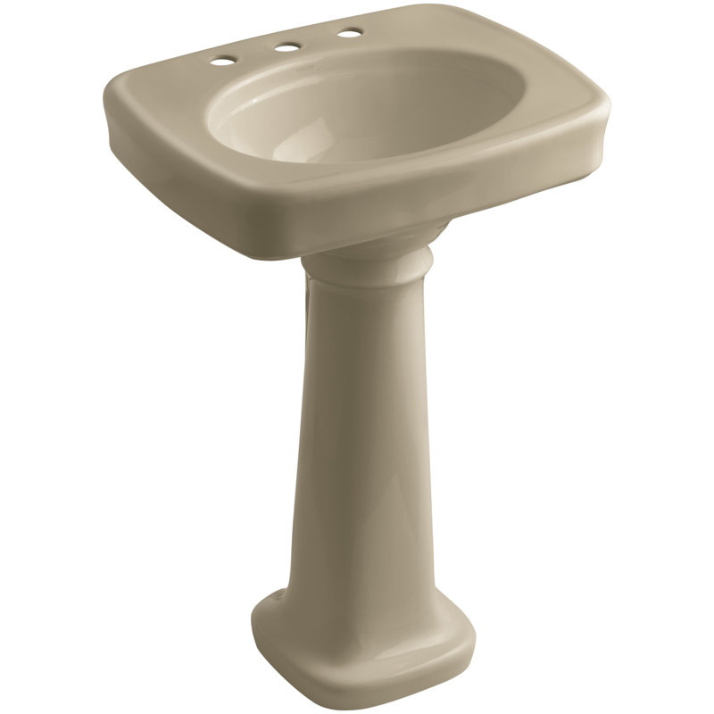 K233880,10,40 Kohler Bancroft® Ceramic 24" Pedestal Bathroom Sink